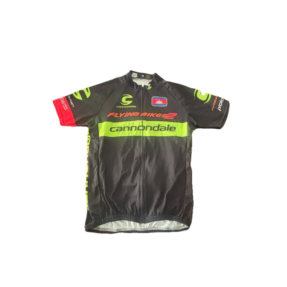 Sugoi Cannondale Men's Black Bike Jersey Zipper Short Sleeve Size Medium